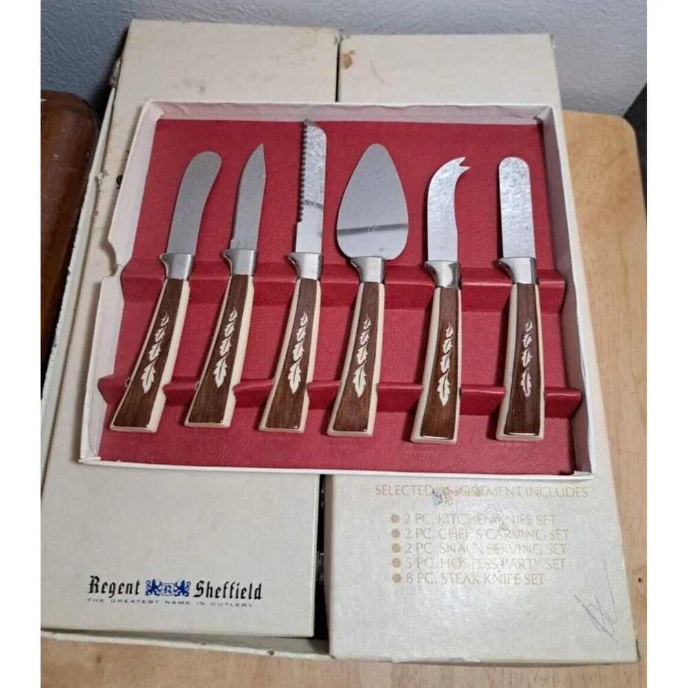 Regent Sheffield 19 Piece Treasure Chest, Stainless Steel Knife Set & 6pc Set